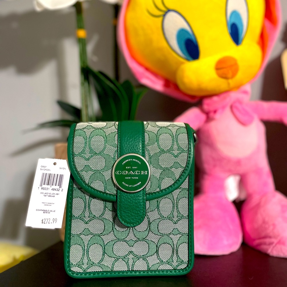 Coach green crossbody